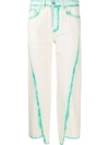 Lanvin Twisted-seam Straight-leg Cotton Jeans In White