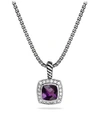 David Yurman Women's Albion Petite Pendant Necklace With Gemstone & Diamonds In Amethyst