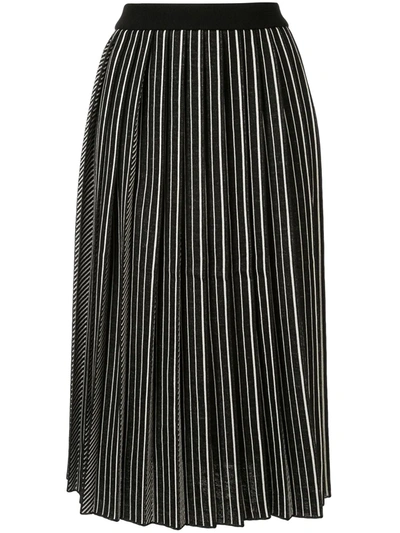 Akira Naka Pleated Midi Skirt In Black