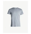 Allsaints Tonic V-neck Cotton-jersey T-shirt In Ash Blue