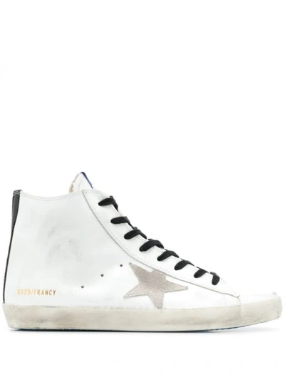 Golden Goose Francy High-top Leather Sneakers In White