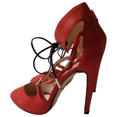 Pre-owned Emilio Pucci Leather Sandals In Red