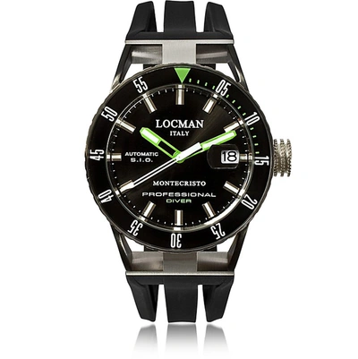 Locman Montres Homme Montecristo - Montre Homme Chronographe En Acier Inoxydable Pvd Noir Et Titane