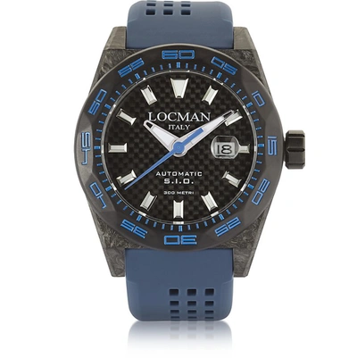 Locman Montres Homme Stealth 300 Mt - Montre Homme Automatique En Fibre De Carbone Et Titane In Noir