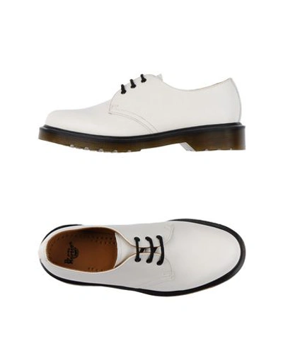 Dr. Martens' Laced Shoes In White