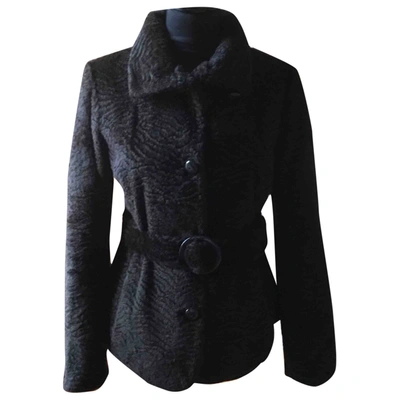 Pre-owned Armani Collezioni Faux Fur Short Waistcoat In Brown
