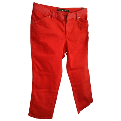 Pre-owned Dkny Short Jeans In Red