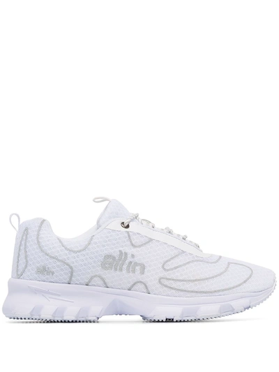 All In White Tennis Reflective Sneakers