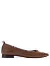 Sarah Chofakian Nuage Leather Ballerinas In Brown