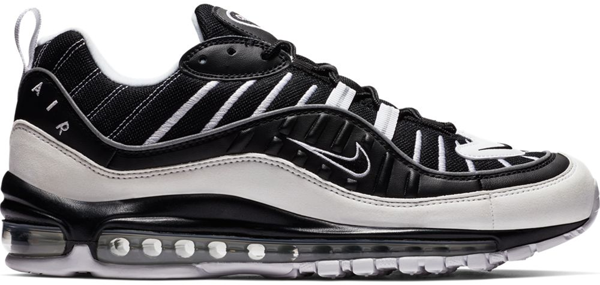 Pre Owned Nike Air Max 98 White Black In Black White Reflect Silver Modesens