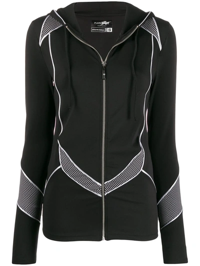 Plein Sport Dotted Panels Performance Jacket In Black