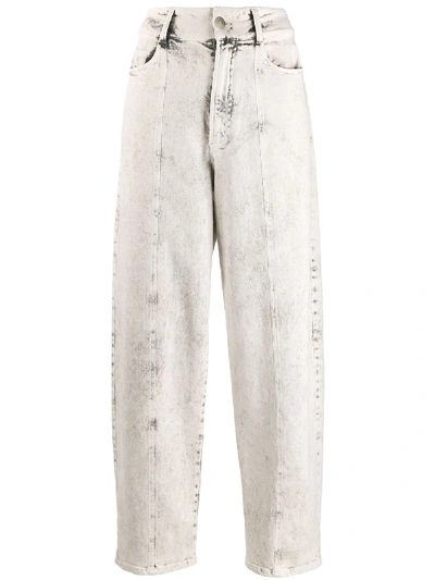 Stella Mccartney Bleached Tapered Jeans In White