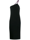 Tom Ford Chain-strap One-shoulder Dress In Black