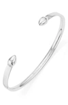 Monica Vinader Fiji Bud Cuff In Silver