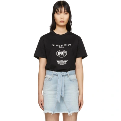 Givenchy Spirit Printed T-shirt In 001 Black