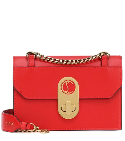 Christian Louboutin Mini Elisa Calfskin Leather Shoulder Bag In Red