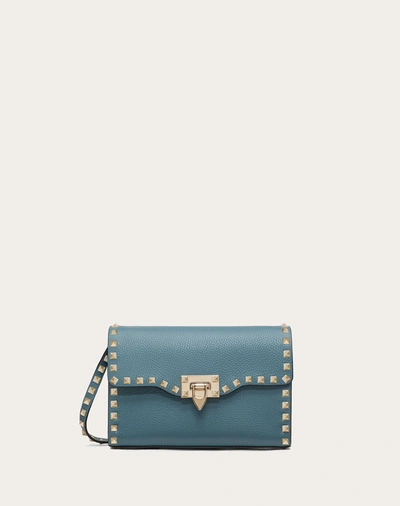 Valentino Garavani Small Rockstud Grainy Calfskin Crossbody Bag In Amadeus