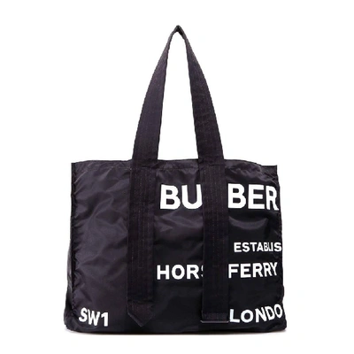 Burberry Horseferry Logo Tote Bag In Black