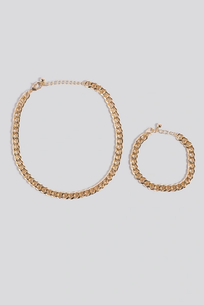 Na-kd Chunky Chain Necklace And Bracelet - Gold