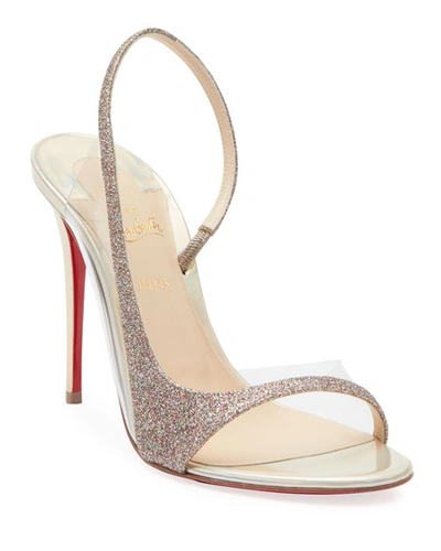 Christian Louboutin Optisling Glitter Red Sole Sandals