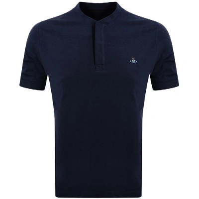 Vivienne Westwood Short Sleeve Logo T Shirt Navy
