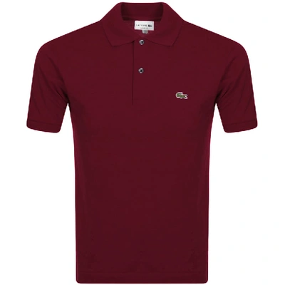Lacoste Short Sleeved Polo T Shirt Red