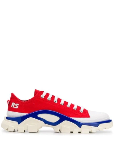 Adidas By Raf Simons Detroit Runner Canvas Low-top Trainers In Red