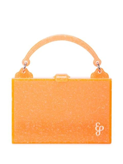 Edie Parker Orange Small Box Bag