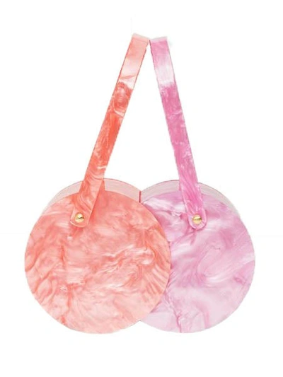 Edie Parker Double Shot Handbag In Pink