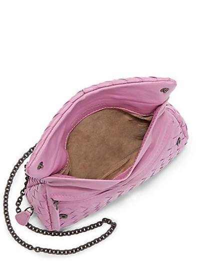 Bottega Veneta Mini Intrecciato Chain Cross Body Bag In Twilight