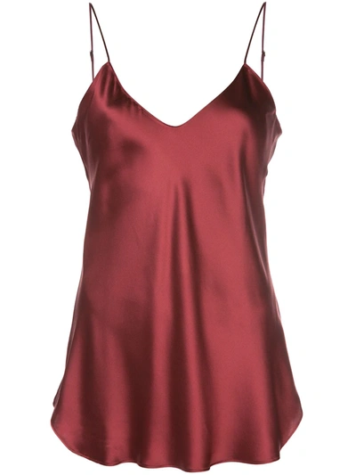 Nili Lotan Isabella Silk Camisole In Ruby