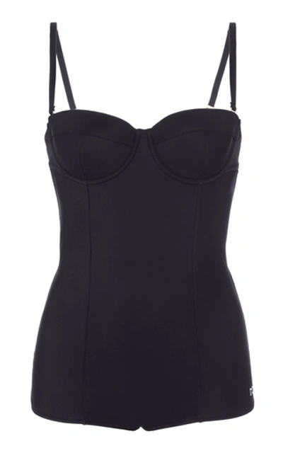 Dolce & Gabbana Cutout Underwired Swimsuit In Black