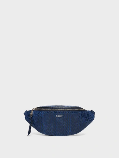 Dkny Sally Leather Belt Bag, Created For Macy's In Royal Blue