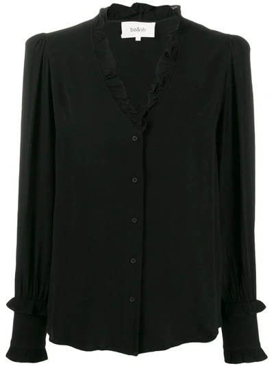 Ba&sh Ba & Sh Unity Puff-sleeve Blouse In Black