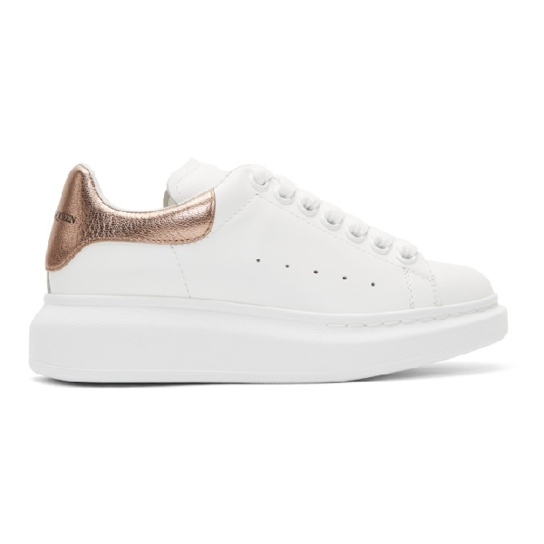 white and gold alexander mcqueen sneakers