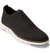 Cole Haan Zerogrand Stitchlite Wool Wingtip Oxford In Black Wool/ Ivory