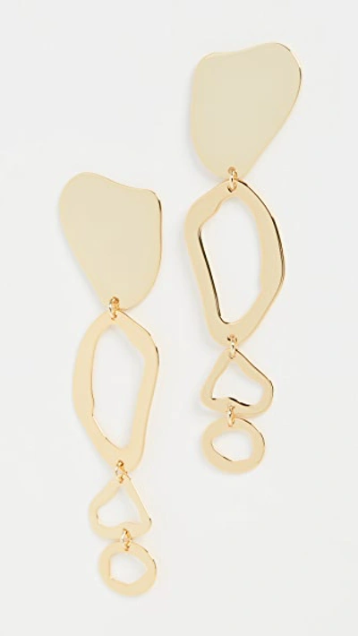 Cult Gaia 'ziba' Nugget Shape Dangling Earrings In Gold