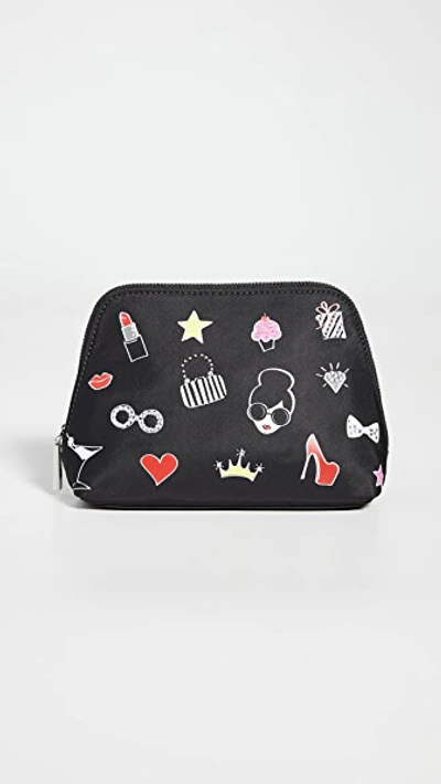 Alice And Olivia Nikki Printed Cosmetic Case In Glam