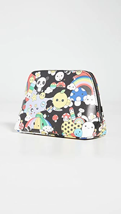 Alice And Olivia X Friendswithyou Nikki Printed Cosmetic Case In Fwy Collage Md
