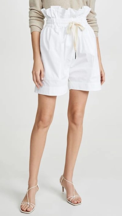 Lee Mathews Dwight Paperbag Shorts In White