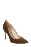 Sam Edelman Women's Hazel Pointed Toe High-heel Pumps In Hazelnut Suede