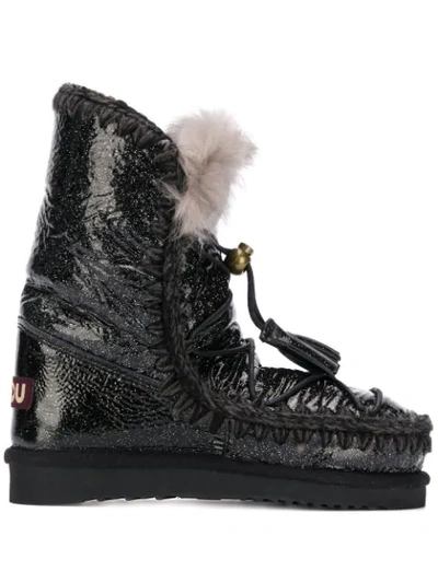 Mou Eskimo Dream Lace-up Boots In Black