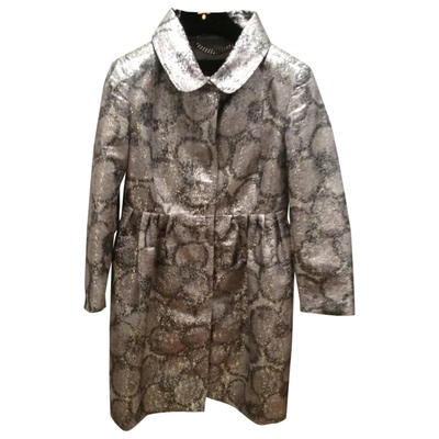 Pre-owned Burberry Silk Coat In Silver