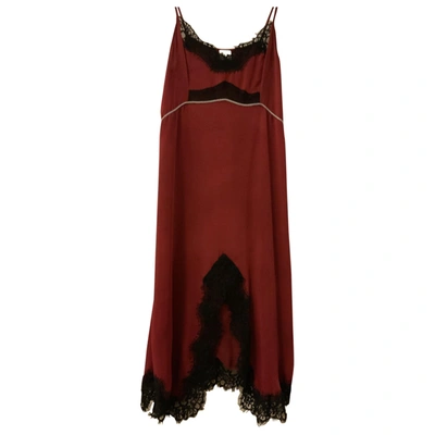 Pre-owned Pinko Mid-length Dress In Burgundy