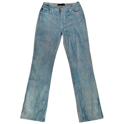 Pre-owned Just Cavalli Straight Jeans In Turquoise