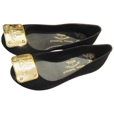 Pre-owned Melissa Flats In Black