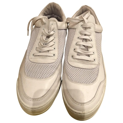 Pre-owned Filling Pieces Leather Trainers In White