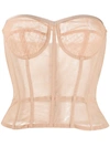 Dolce & Gabbana Tulle Sleeveless Bustier In Neutrals