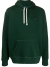 Polo Ralph Lauren Embroidered Logo Hoodie In Green