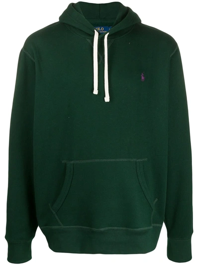 Polo Ralph Lauren Embroidered Logo Hoodie In Green